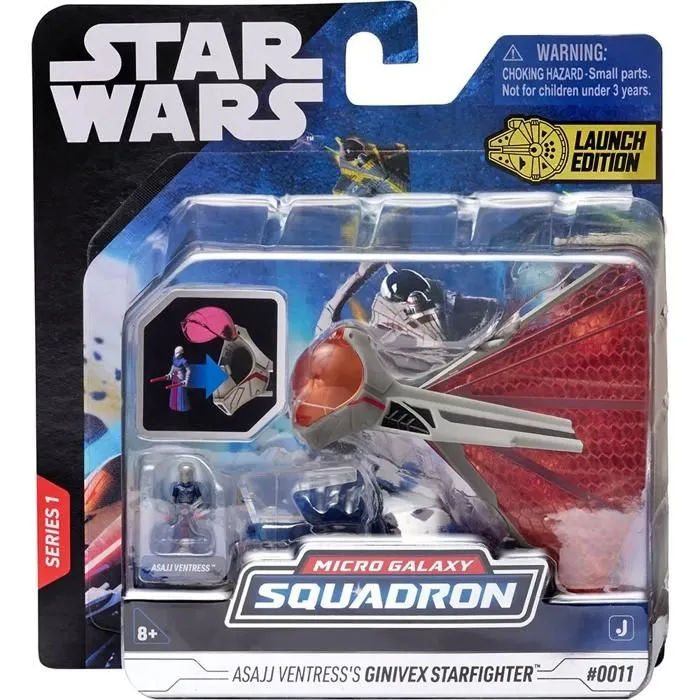 Vaisseau Starfighter - Star Wars - Ginivex Class - 8 cm - Figurine incluse-3