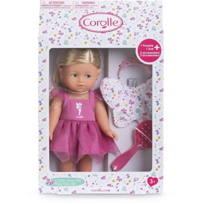 Coffret Mini Corolline - Corolle - Rosy Fée - Poupée en vinyle - Robe de fée - Ailes de papillon-3