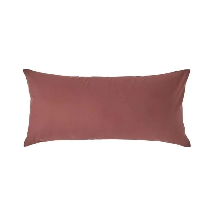 Taie d'oreiller - Homescapes - Chocolat - 40 x 80 cm - 100% Coton égyptien - 200 fils-0