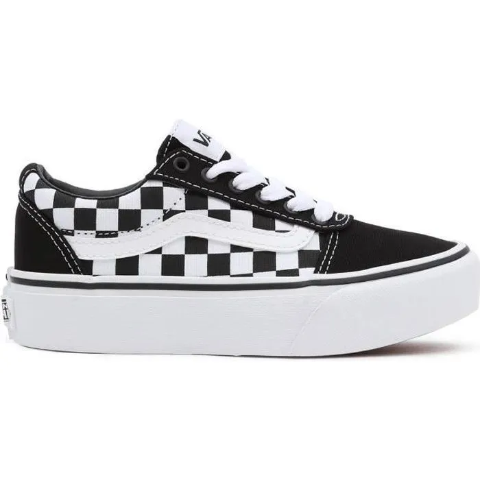 Chaussure pour Fille - Vans - Ward Platform - Noir - Lacets - Plateau-0