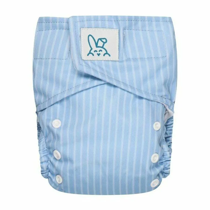 Bumbuns - Couche lavable à scratch TE1 - Stripes Blue Sky - Insert intégré-0