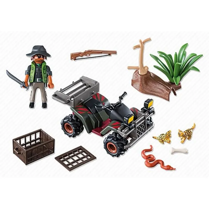 PLAYMOBIL - Braconnier avec Quad - Wild Life - 11 pièces - Dès 4 ans-2