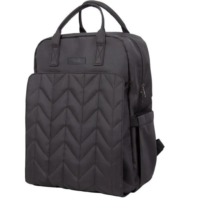 Sac à langer - TINEO- Forme sac à dos - Matelassé - Noir-1