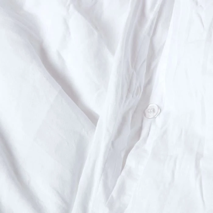 Parure housse de couette en lin lavé et taies d'oreiller Blanc - 230 x 220 cm-3