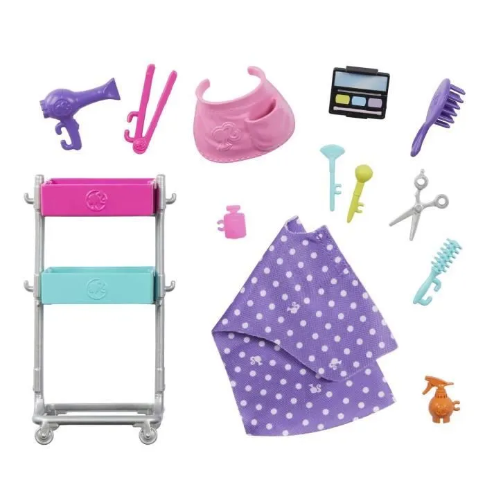 Barbie - Coffret Barbie Malibu Styliste - Poupée Mannequin - 3 ans et + - BARBIE - HNK95 - POUPEE MANNEQUIN BARBIE-3
