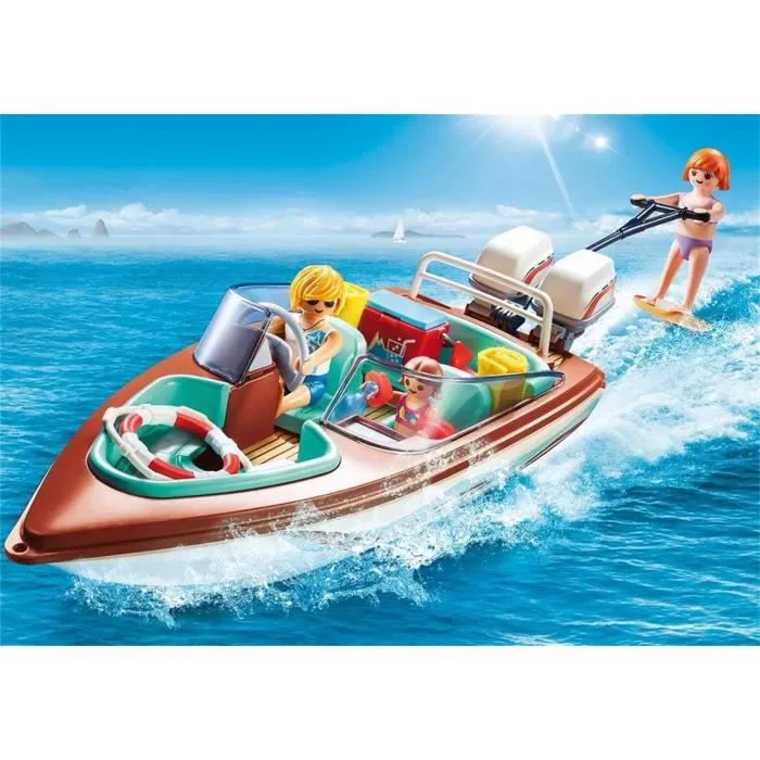 PLAYMOBIL - Family Fun - Vacanciers avec vedette et moteur submersible-2