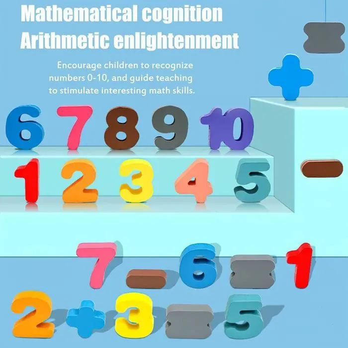 Puzzle en bois 7 en 1 Jeux Montessori, apprentissage des lettres, chiffres, activités et jouets de développement Cadeaux pour enfant-2