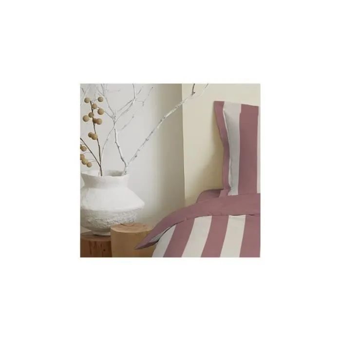 Parure de couette réversible pour lit 90 x 190 cm Deauville pourpre-2