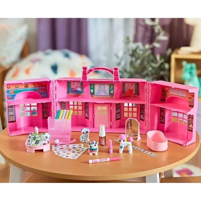 Coffret Super Salon Washimals - CRAYOLA - 5 animaux miniatures - Accessoires lavables à l'eau-3