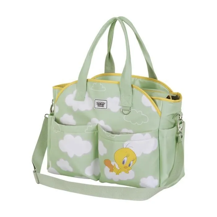 Tweety (Titi) Clouds Sac Poussette Bébé Mommy, One Size Vert-0