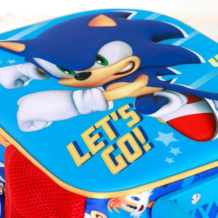Sac à dos 3D à Roulettes Petit - Sonic Go - Bleu- Taille Unique-4