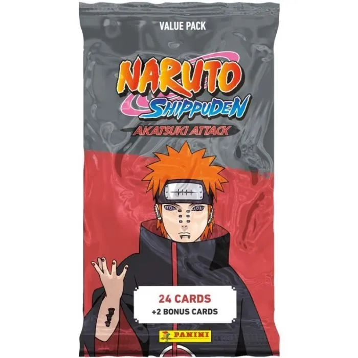Cartes à collectionner - Panini - Naruto Shippuden TC 2 - Pack de 24 cartes - 2 cartes bonus - À partir de 6 ans-0