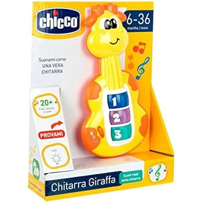 Jouet musical électronique - CHICCO - Girafe - 12 sons musicaux - Interactif - Léger-1
