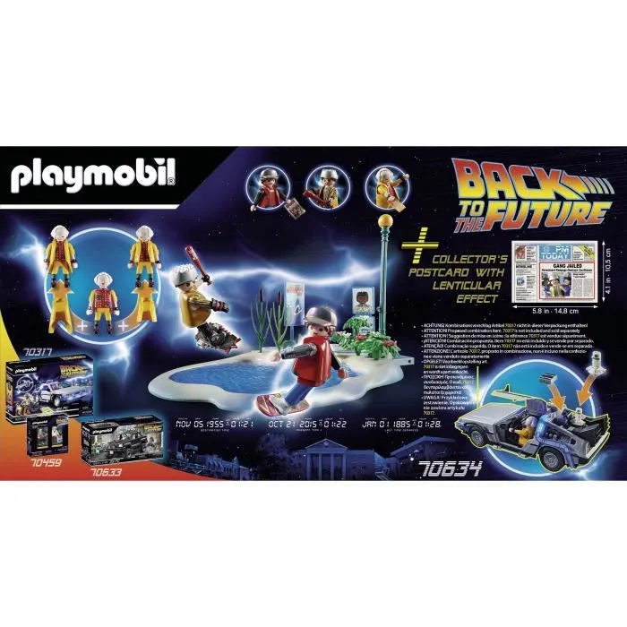 PLAYMOBIL - 70634 - Retour vers le Futur - Course d'Hoverboard - Enfant - Bleu-2