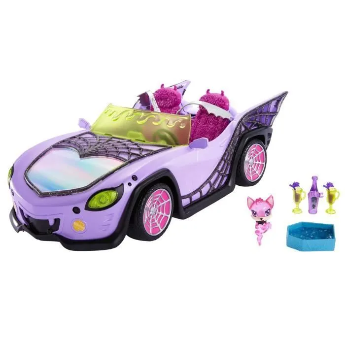 Monster High-Goule Mobile-Voiture avec animal et accessoires HHK63-0
