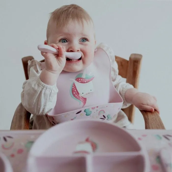 Assiette compartimentée en silicone avec ventouse Animaux LICORNE-3