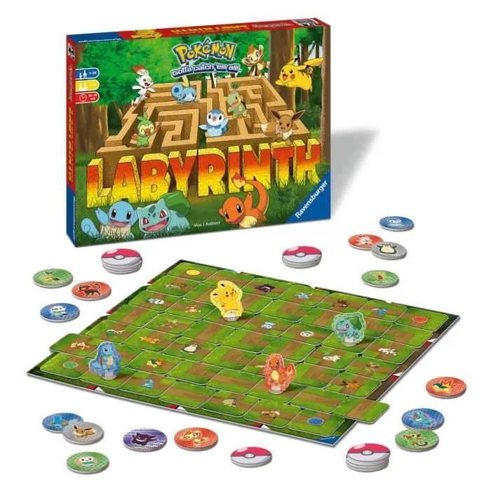 Labyrinthe POKEMON - Ravensburger - Jeu de société famille - Chasse au trésor - 2 à 4 joueurs dès 7 ans-1