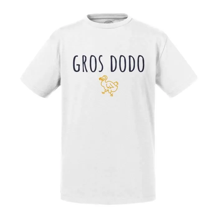 T-shirt Enfant Blanc Gros Dodo Blague Humour Animal Insomnie-0