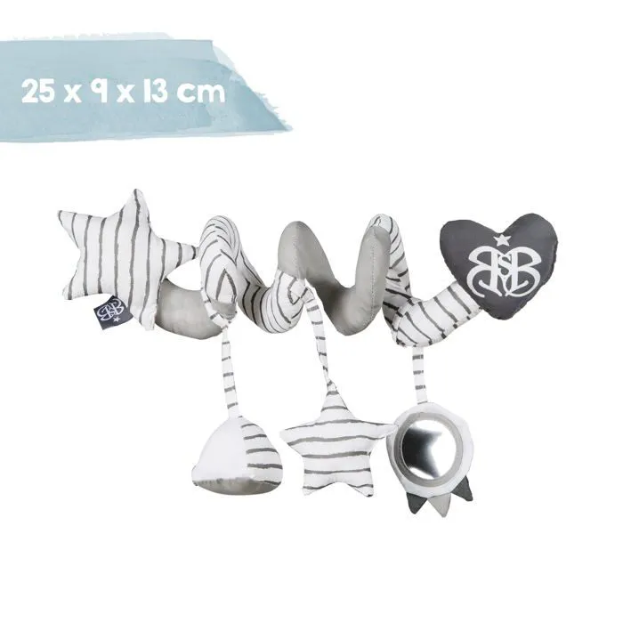 ROBA Jouet d'Éveil Spirale Rock Star Baby 3 pour Lit Bébé, Poussette ou Portique - Anthracite / Blanc-2