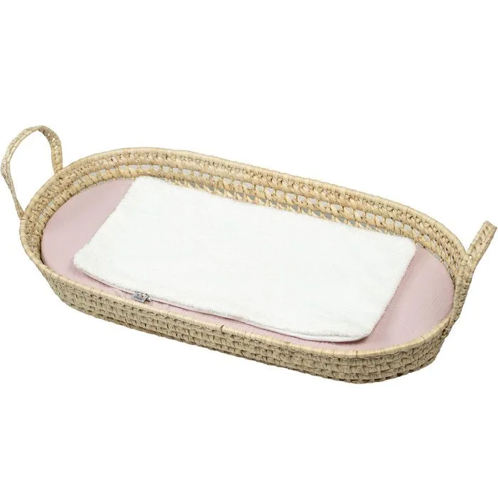 Set matelas à langer : panier + matelas + drap-housse + tapis de change JEANNE Rose 77 x 36 77 x 36 Rose-0