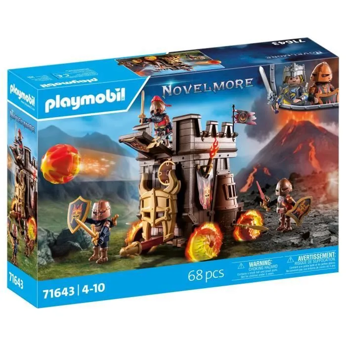 PLAYMOBIL 71643 Char de combat avec canon des Burnham Raiders, Novelmore, 68 pièces, Dès 4 ans-6