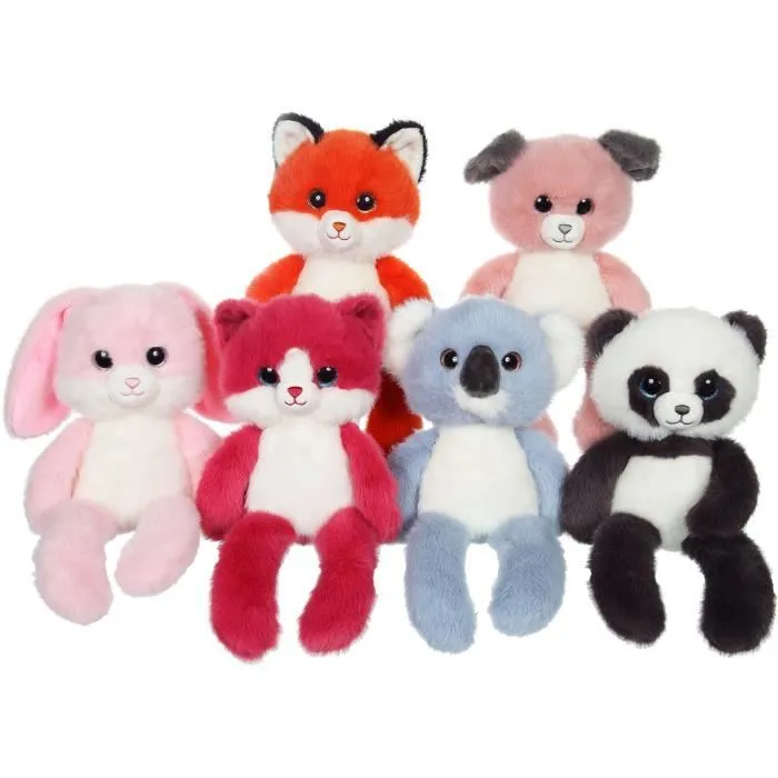 Peluche Chat Leggies - GIPSY TOYS - Framboise, 48 cm-1