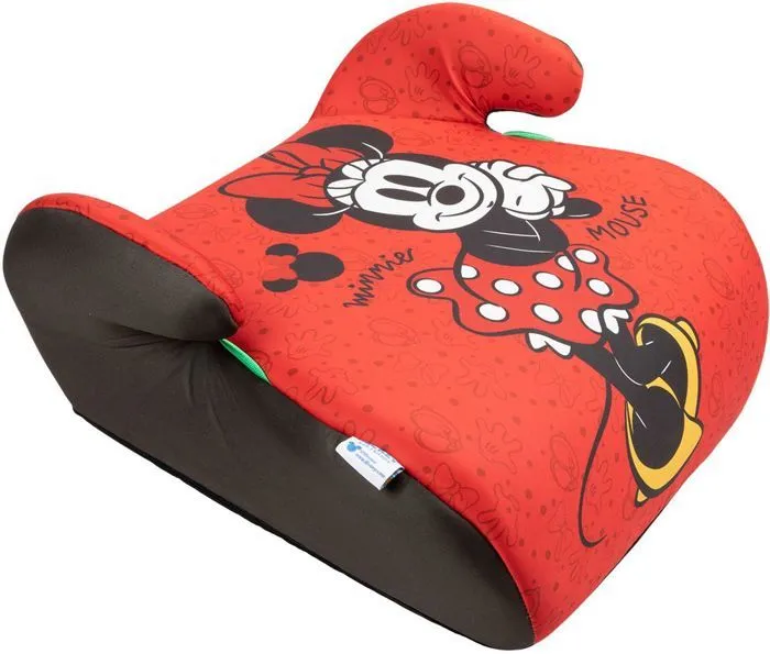 Tataway Siège auto rehausseur Disney Minnie Mouse i-Size ECE R129, sécurité enfant 125-150 cm, graphisme Minnie sur fond rouge-0