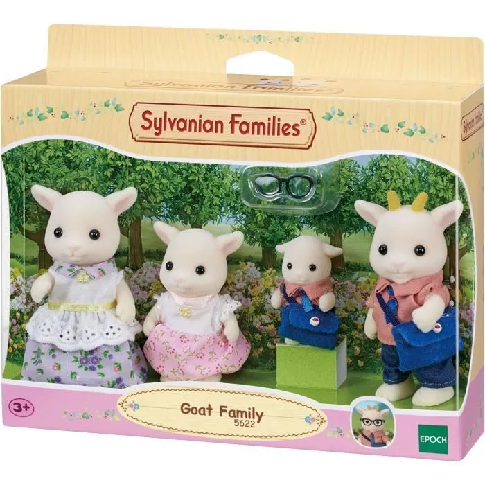 Figurines miniatures - SYLVANIAN FAMILIES - La famille Chèvre - 4 personnages articulés et habillés avec soin-4