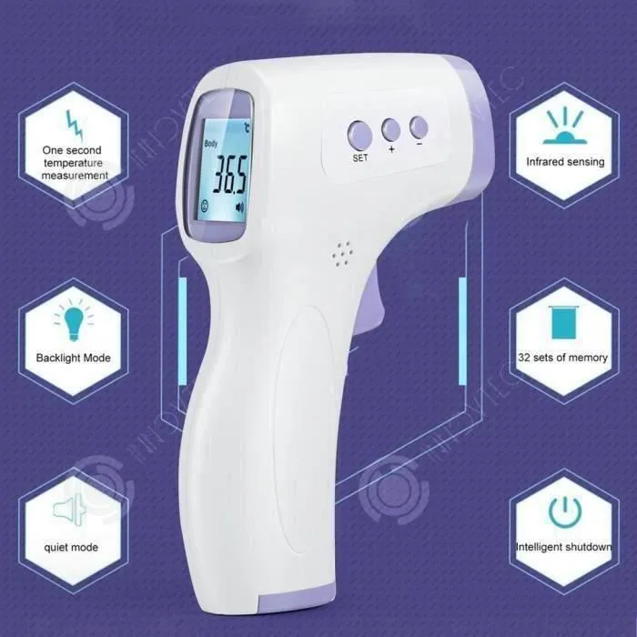 INN® Thermomètre médical frontal infrarouge sans contact pour écran LCD pour adultes et enfants Thermomètre infrarouge sans contact-2