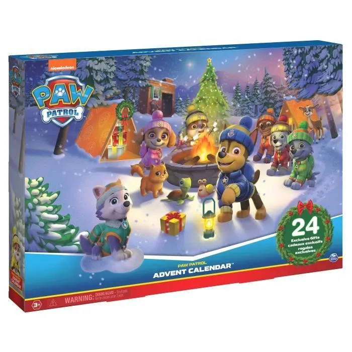 Calendrier de l'Avent Pat' Patrouille - PAW PATROL - 7 figurines de chiots - 3 ans et +-2