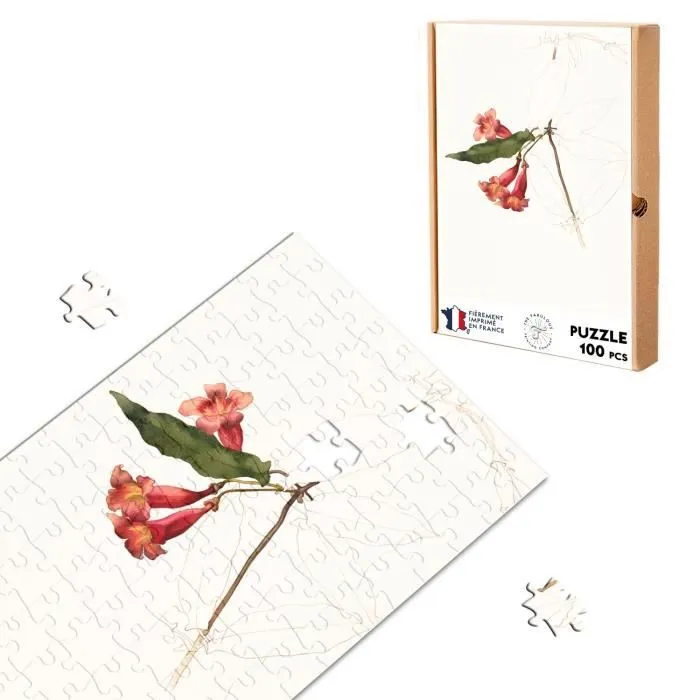 Puzzle Classique - FABULOUS - Fleurs Rouge Aquarelle Dessin Peinture - 100 Pièces - Adulte - Intérieur-0