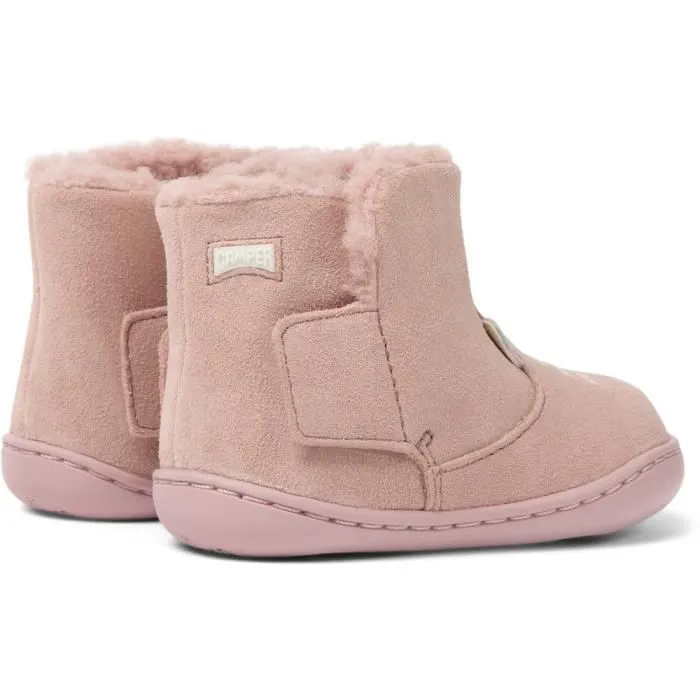 Bottines bébé fille - Camper - Peu Cami - Nubuck rose - Semelle 100% caoutchouc recyclé-2