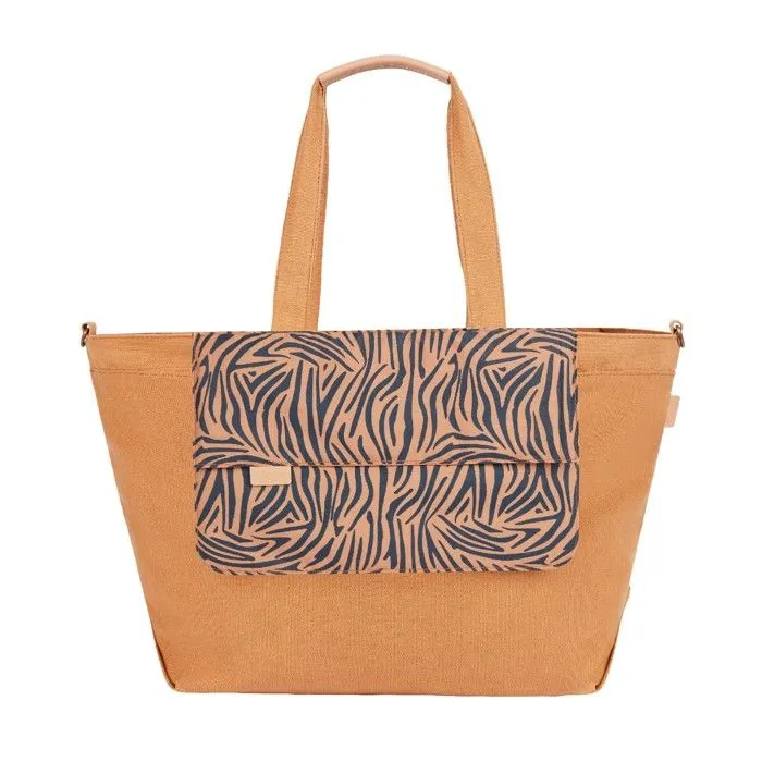 Babymoov Sac (à langer) Tote Bag - Sac Cabas Grand Format de 35L (40L avec souflet) - Multiusages, Zebra-0