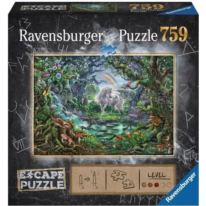 Escape puzzle - La licorne - Ravensburger - Puzzle fantastique de 759 pièces pour enfants à partir de 12 ans-0