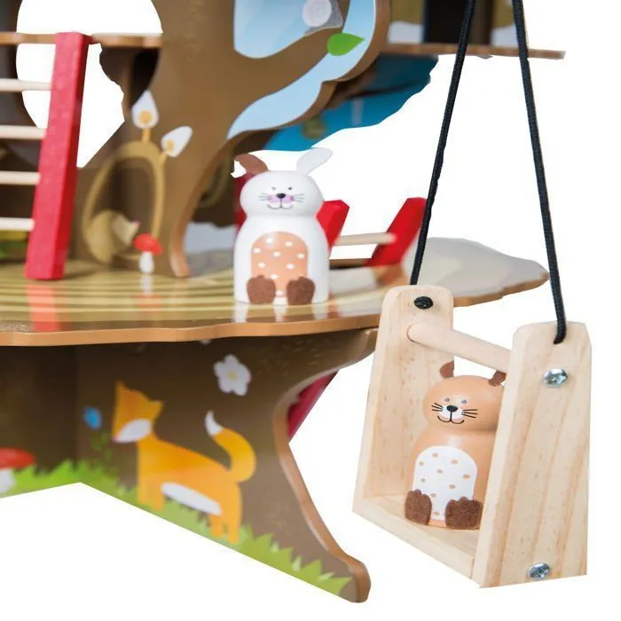Cabane dans l'arbre 4 saisons en Bois - ROBA - Jeu de construction - Animaux et Accessoires Inclus-2