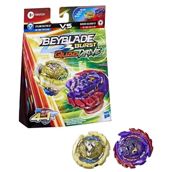 Toupies Beyblade Burst QuadDrive - BEYBLADE - Cyclone Belfyre B7 Berserk Balderov - Enfant - 8 ans-0