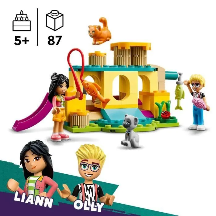 LEGO® 42612 Friends Les Aventures des Chats au Parc, Jouets avec Animaux et Figurines, dont Olly, Liann et 2 Figurines de Chat-1