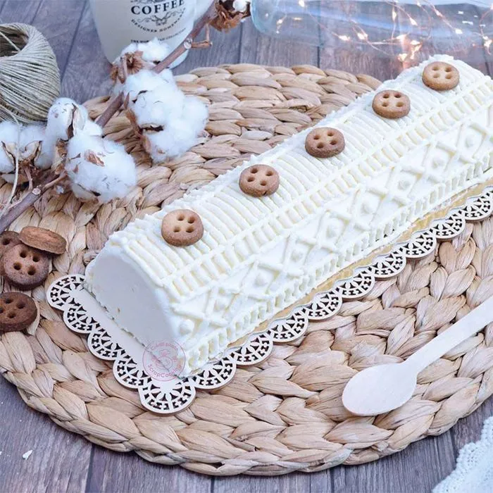Kit bûche de Noël en tricot-1