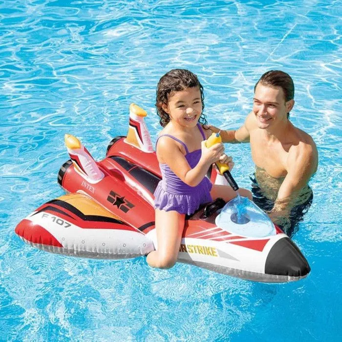 Avion gonflable - Intex - 117 x 117 cm - Vinyle - Pistolet à eau - 3 ans et plus-3