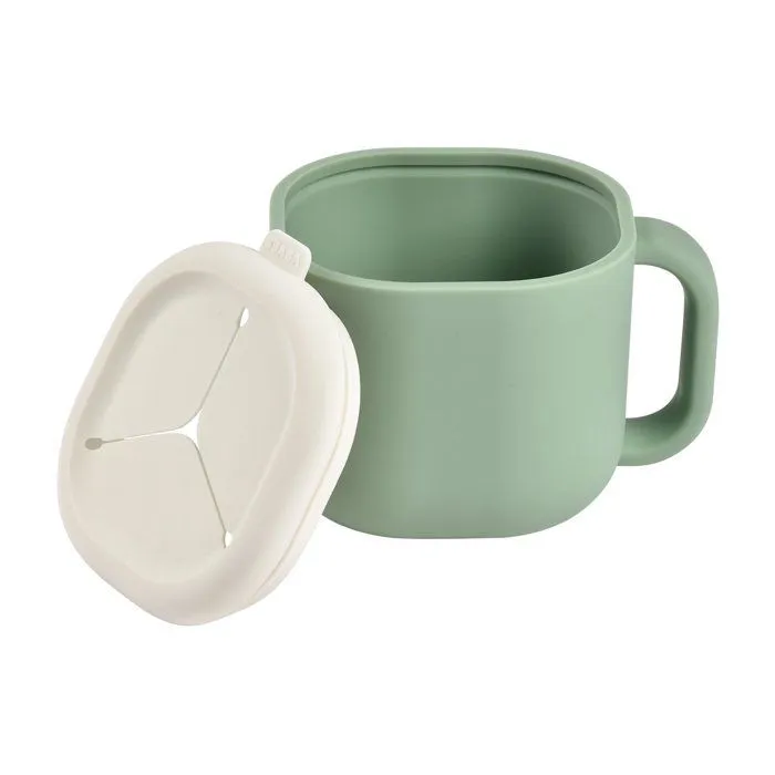 Tasse pick'n snack silicone Vert sauge-2