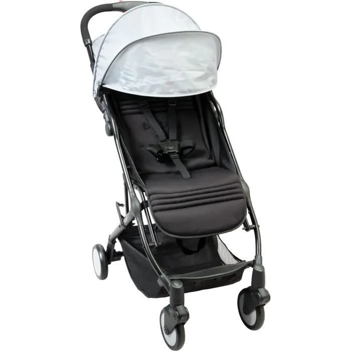 BAMBISOL - Poussette compacte - YUKO - 0 à 36 mois (max 15 kg) - Sangle de portage - 4 roues - Noir-4