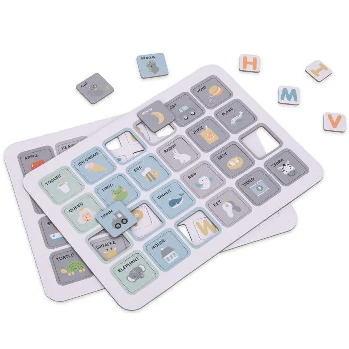 Puzzle magnétique - Mamabrum - MAM49 ABC BOX - Alphabet - 26 cartes - 78 tuiles magnétiques-4