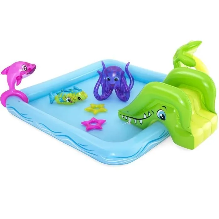 Aire de jeux pataugeoire - BESTWAY - Fantastic Aquarium - 239 x 206 x 86 cm - Avec fontaine-7