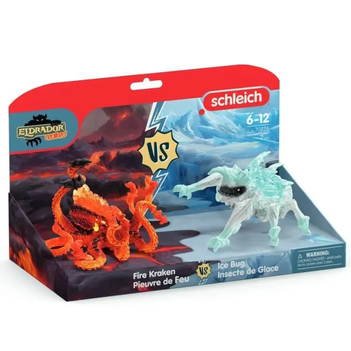 Figurines Duo Pieuvre de Lave vs Insecte de Glace, SCHLEICH 70826 Eldrador Creatures, Pour enfant dès 6 ans-4