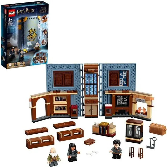 LEGO® Harry Potter™76385 Poudlard : Le cours de sortilèges, livre incluant les figurines de Harry Potter™ et du professeur Flitwick-0