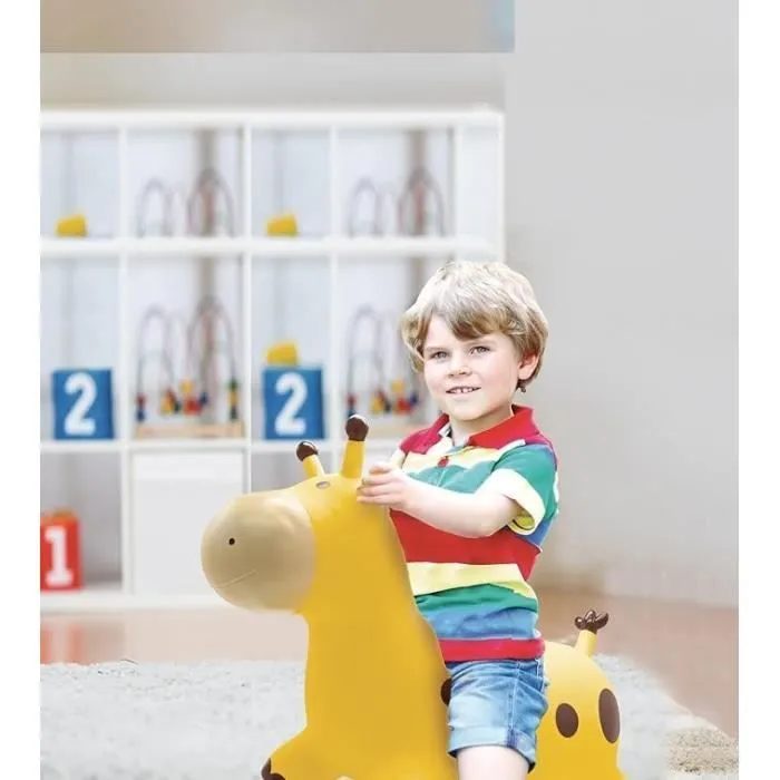 Girafe sauteuse gonflable - Lexibook - 45 cm H - Pompe manuelle incluse - Dés 3 ans-0