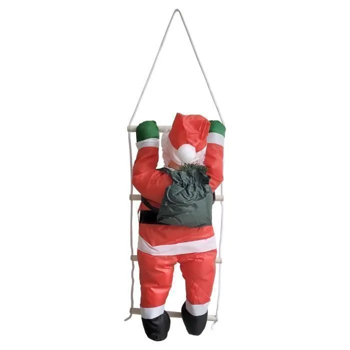 Père Noël grimpant à l'échelle pour intérieur extérieur 85 x 25 cm-3