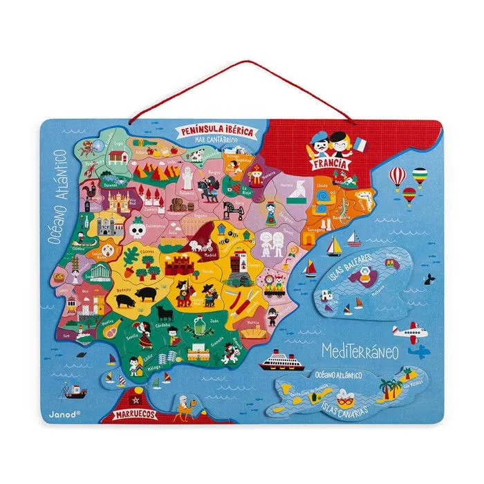 Janod - Puzzle carte Péninsule Ibérique magnétique - JURATOYS-3