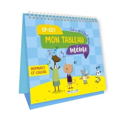 Tableau mémo - Scolaire - Edition 2018 - CP-CE1 - Fiches visuelles - Mémorisation facile-0