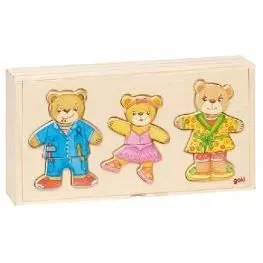 Famille D'ours, Puzzle Box, Goki Base.-0